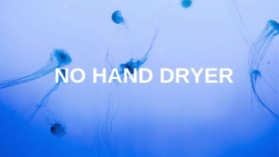No hand drying option in a public toilet?