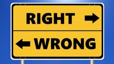 right and wrong direction