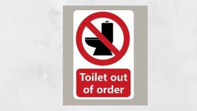 toilet is out of order