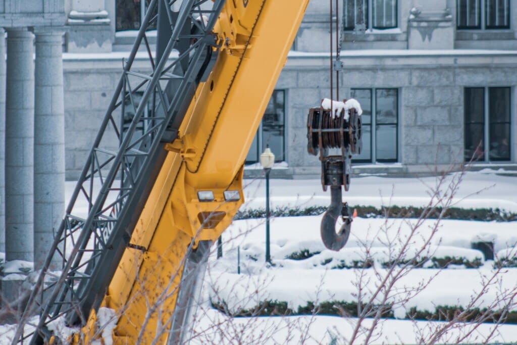 winter construction site